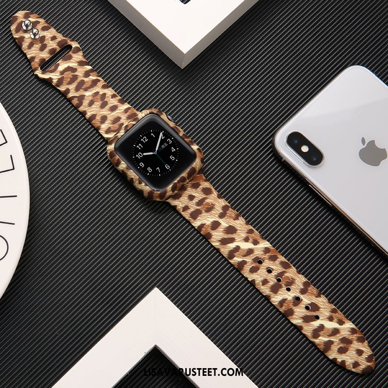 Apple Watch Series 3 Kuoret Suojaus Silikoni Painatus Musta Tide-brändi Halvat