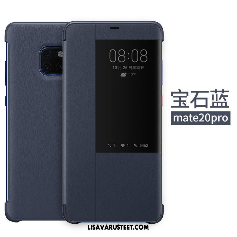 Huawei Mate 20 Pro Kuoret Murtumaton Nahkakotelo Näytönsuojus Kuori Kulta Halpa