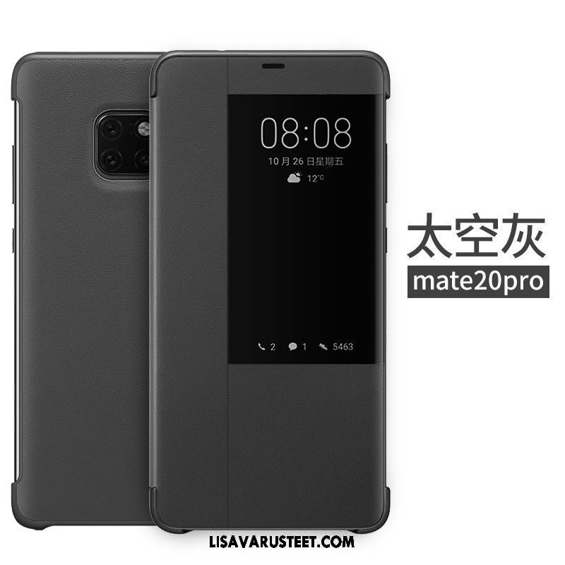 Huawei Mate 20 Pro Kuoret Murtumaton Nahkakotelo Näytönsuojus Kuori Kulta Halpa
