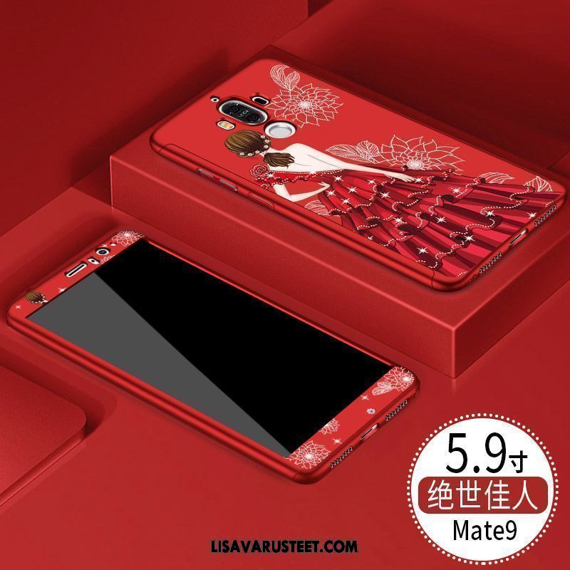 Huawei Mate 9 Kuoret All Inclusive Ripustettava Kaula Punainen Suojaus Murtumaton Myynti