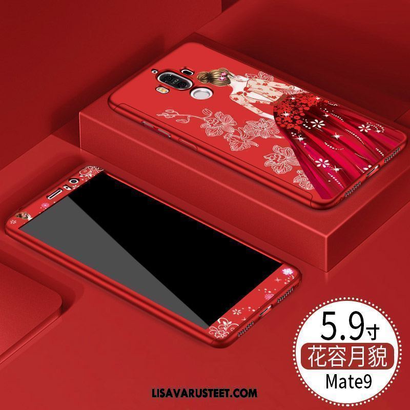 Huawei Mate 9 Kuoret All Inclusive Ripustettava Kaula Punainen Suojaus Murtumaton Myynti