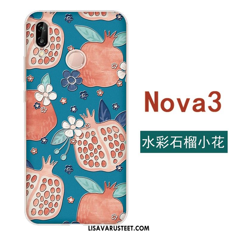Huawei Nova 3 Kuoret Kiinalainen Tyyli Vihreä Pehmeä Neste Pesty Suede Murtumaton Myynti