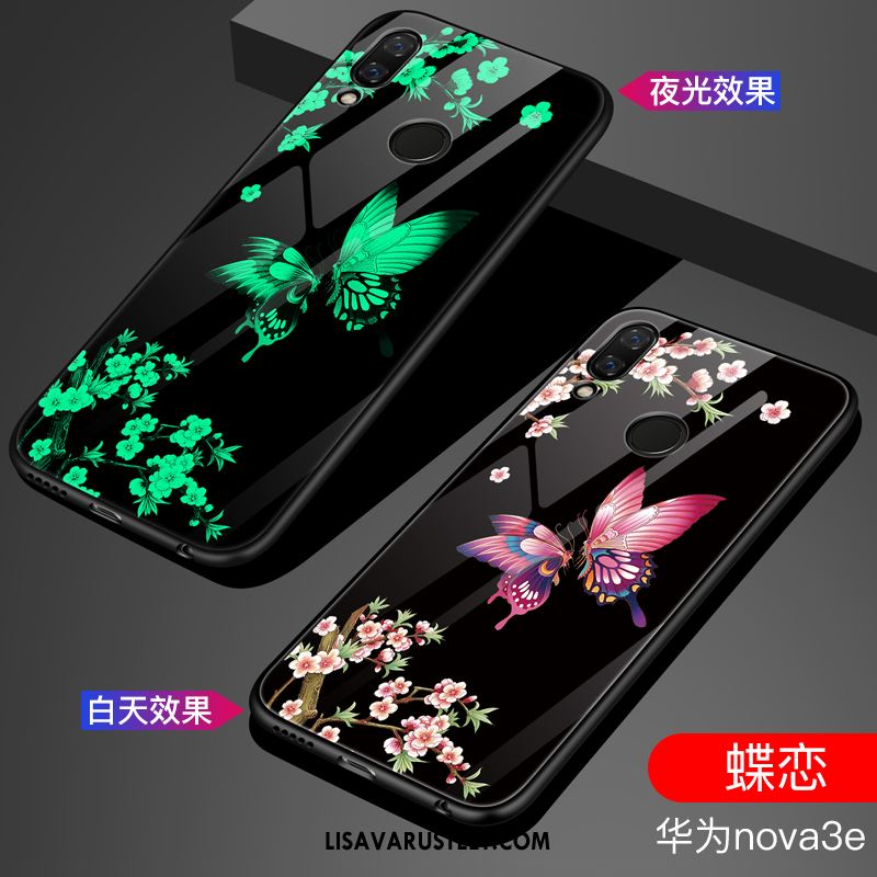 Huawei Nova 3e Kuoret Silikoni Tide-brändi Violetti All Inclusive Peili Halpa