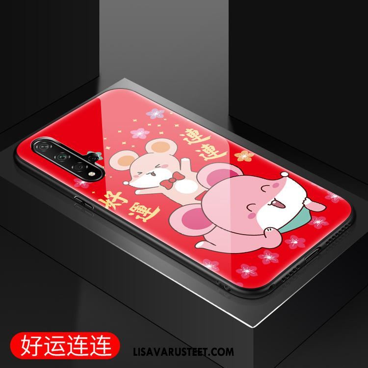 Huawei Nova 5t Kuoret Punainen Rotta Suojaus Kuori Sarjakuva Halvat