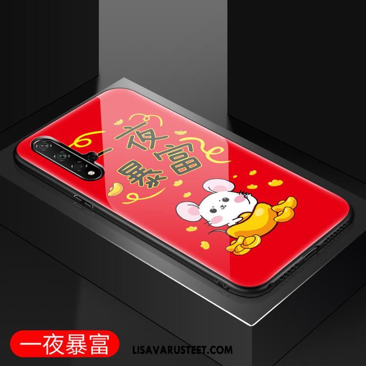 Huawei Nova 5t Kuoret Punainen Rotta Suojaus Kuori Sarjakuva Halvat