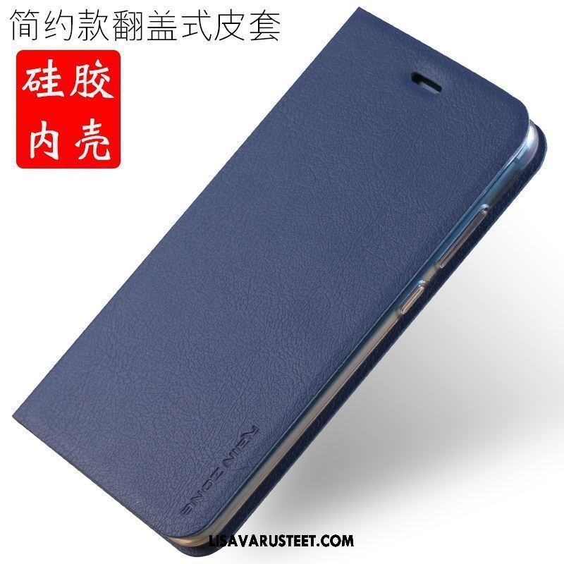 Huawei P10 Lite Kuoret Silikoni Nahkakotelo Kuori Sininen Simpukka Alennus