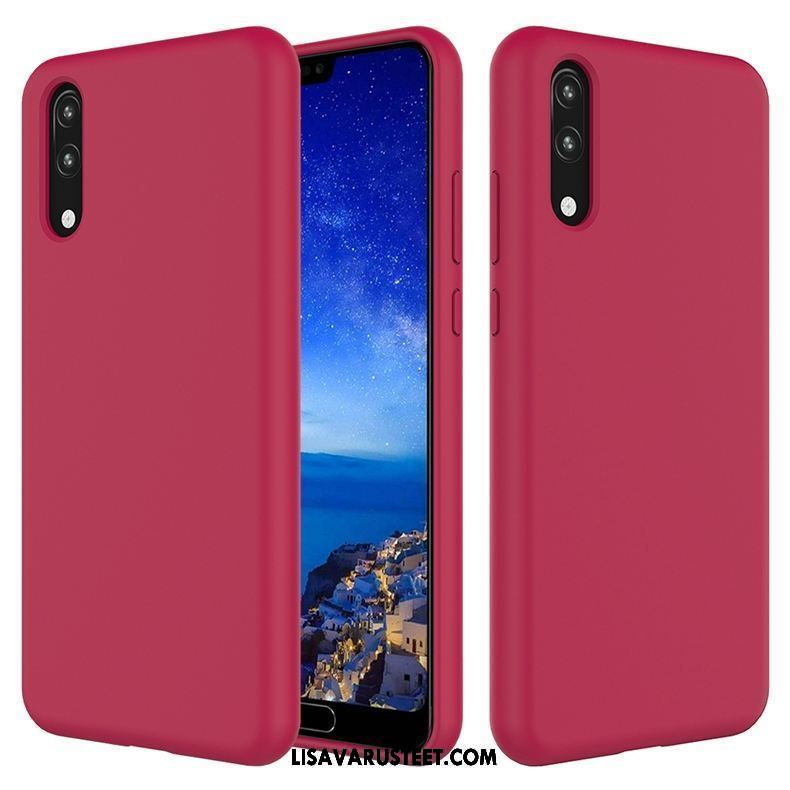 Huawei P20 Kuoret Punainen Violetti Liiketoiminta Silikoni Kuori Myynti