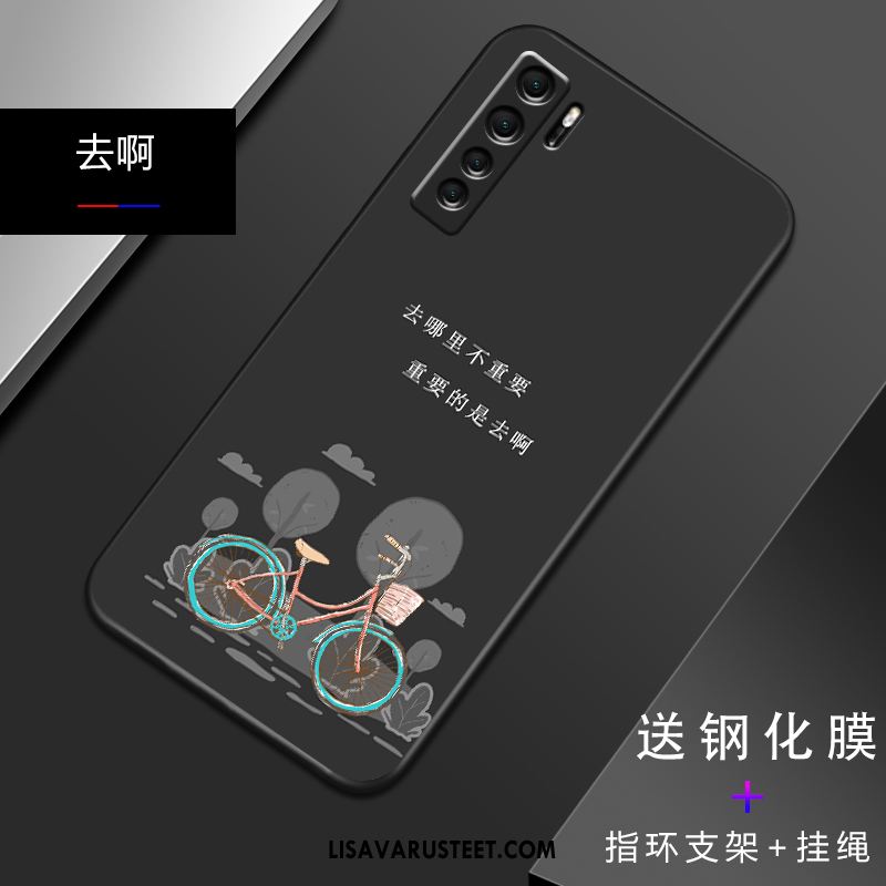 Huawei P40 Lite 5g Kuoret All Inclusive Silikoni Musta Kevyt Sarjakuva Verkossa