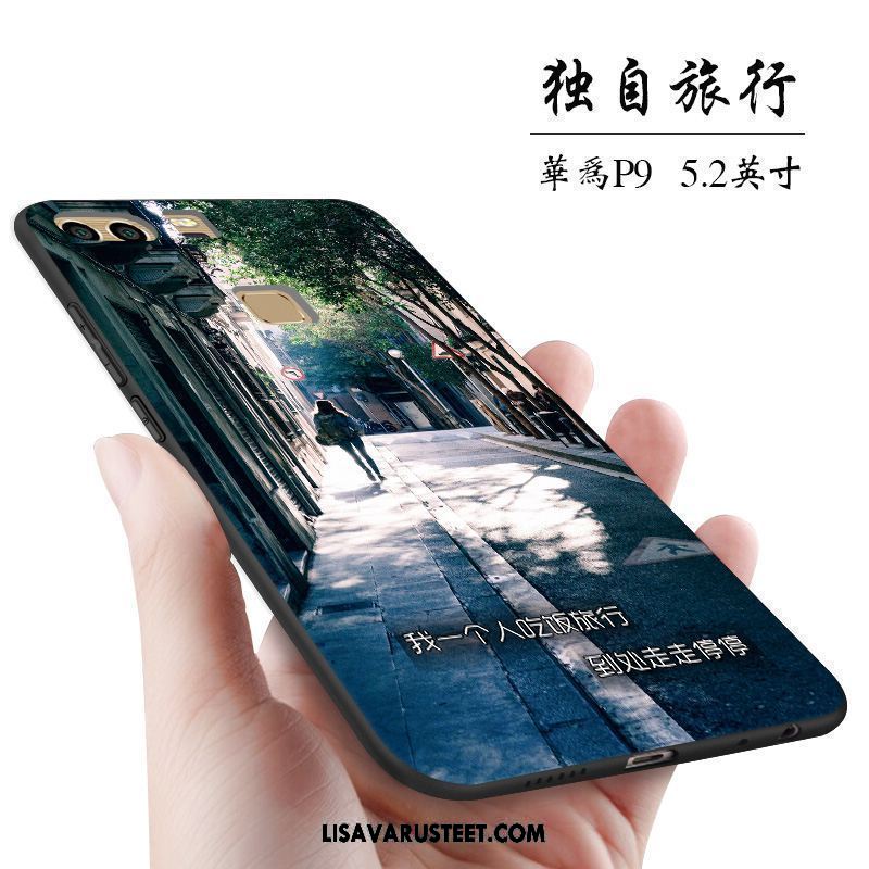 Huawei P9 Kuoret All Inclusive Sininen Murtumaton Silikoni Kuori Myynti