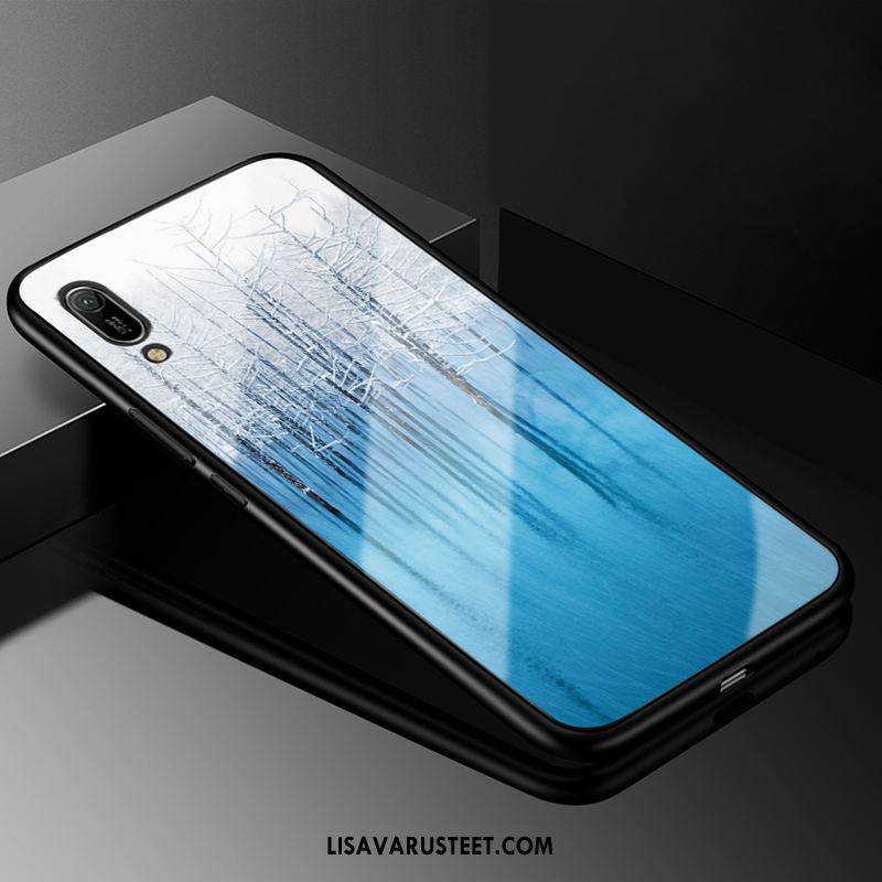 Huawei Y6 2019 Kuoret Silikoni Lasi Eurooppa Sininen All Inclusive Kuori Verkossa
