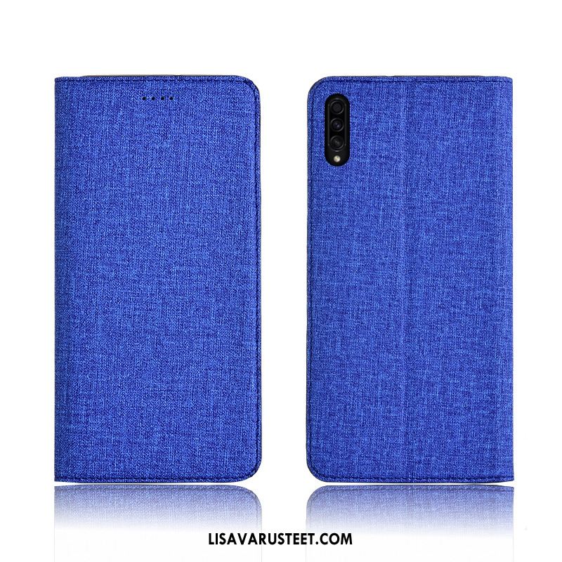Samsung Galaxy A30s Kuoret Kotelo All Inclusive Sininen Tide-brändi Pesty Suede Myynti