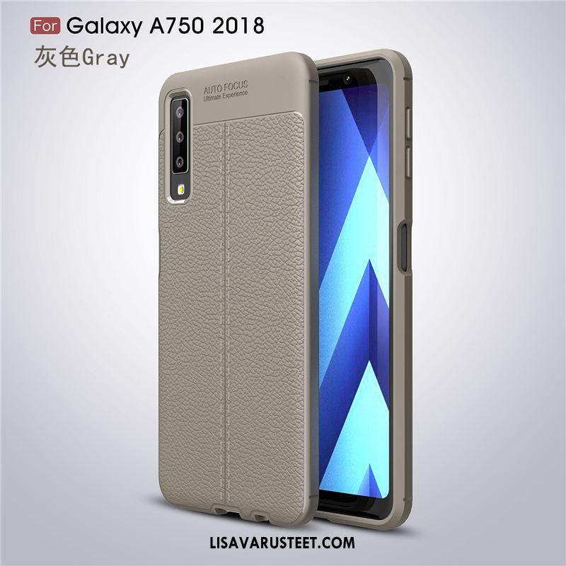 Samsung Galaxy A7 2018 Kuoret Kotelo Silikoni Murtumaton Musta Trendi Alennus