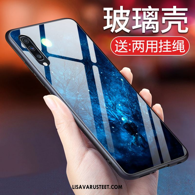 Samsung Galaxy A70 Kuoret Luova Lasi Uusi Sininen Silikoni Alennus