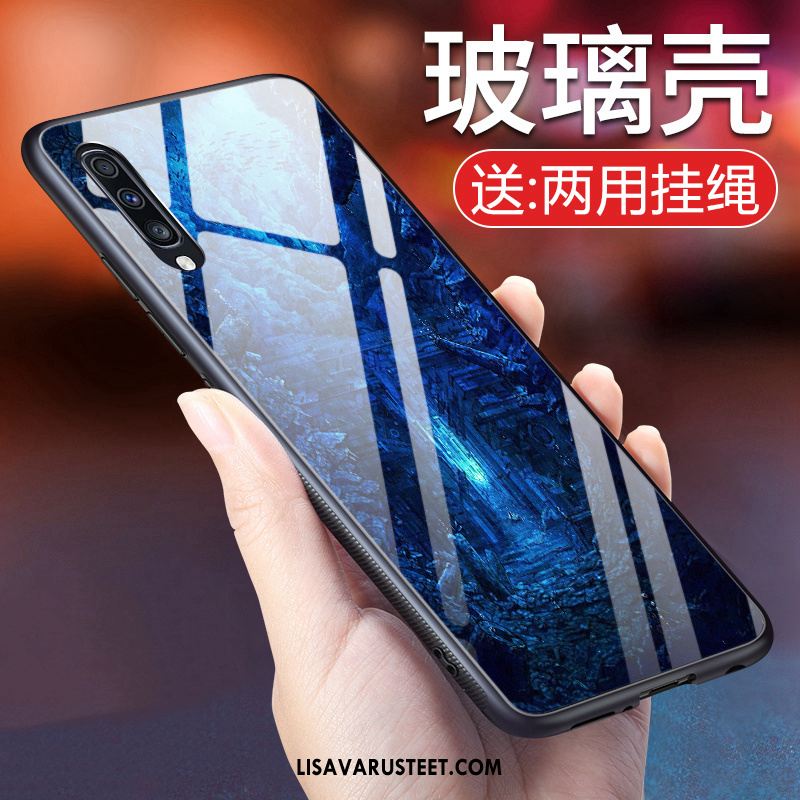 Samsung Galaxy A70 Kuoret Suojaus Sininen Kotelo Kuori Pehmeä Neste Halpa