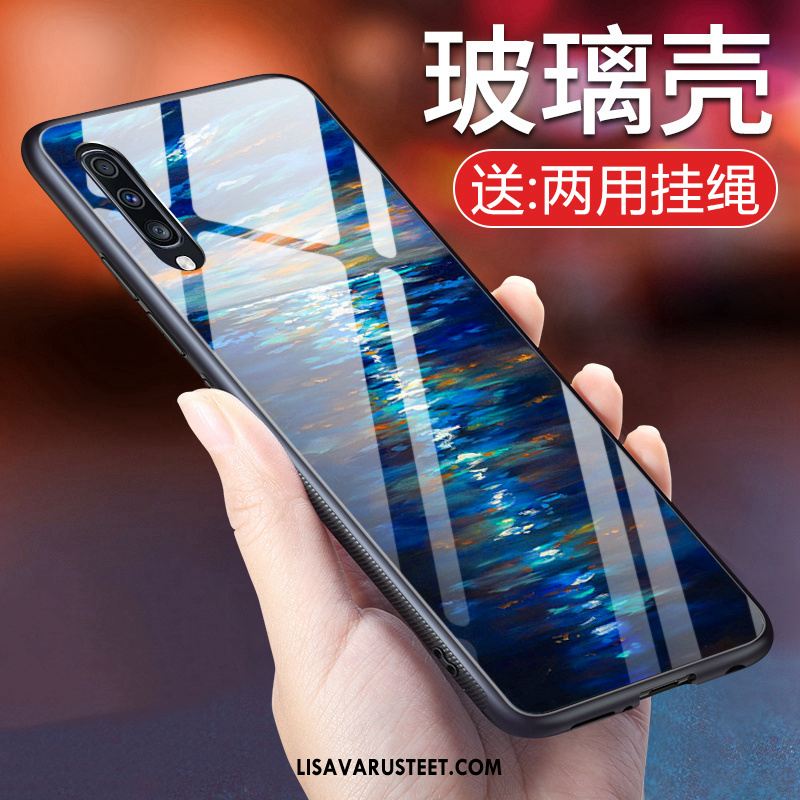 Samsung Galaxy A70 Kuoret Suojaus Sininen Kotelo Kuori Pehmeä Neste Halpa