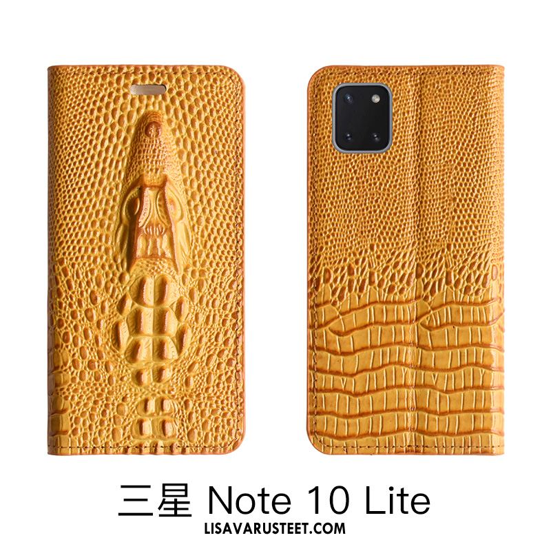 Samsung Galaxy Note 10 Lite Kuoret Kotelo All Inclusive Lehmä Tähti Aito Nahka Osta