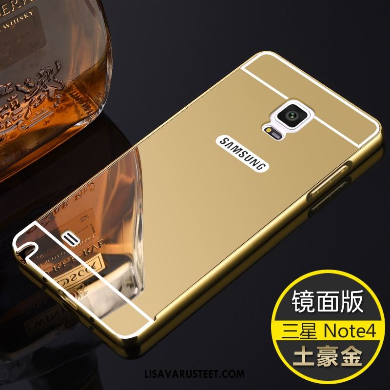 Samsung Galaxy Note 4 Kuoret Kova Kehys Pinkki Takakansi Kulta Kuori Halvat