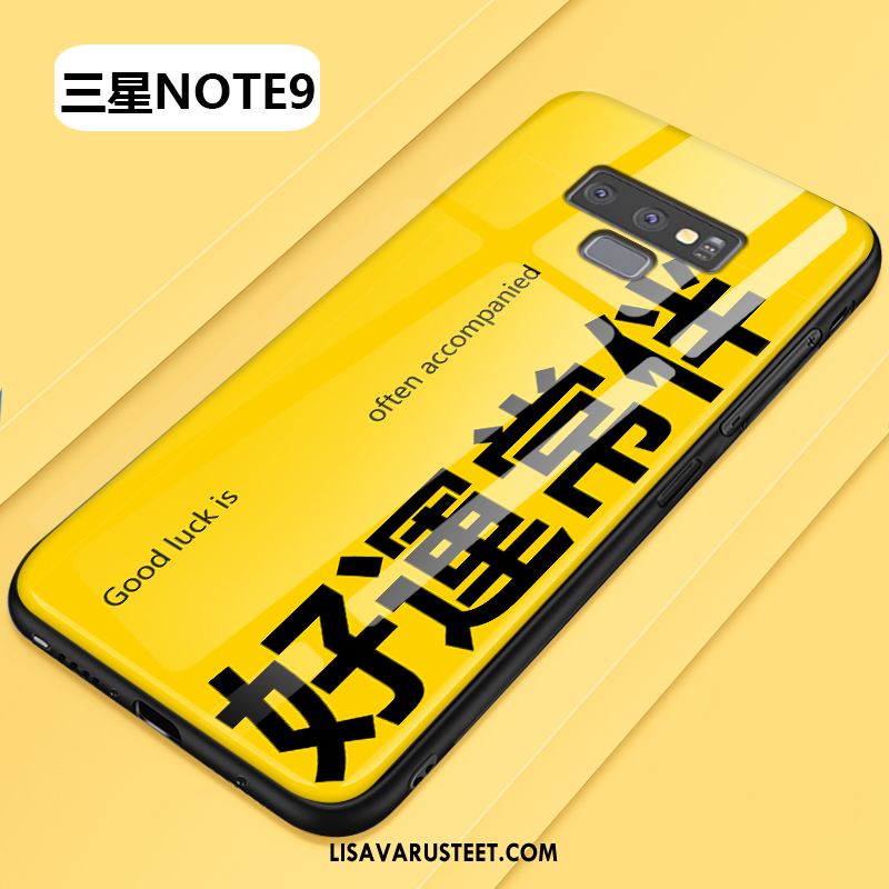 Samsung Galaxy Note 9 Kuoret Kiinteä Väri Pehmeä Neste All Inclusive Karkaisu Keltainen Kuori Halvat