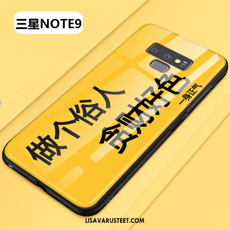 Samsung Galaxy Note 9 Kuoret Kiinteä Väri Pehmeä Neste All Inclusive Karkaisu Keltainen Kuori Halvat