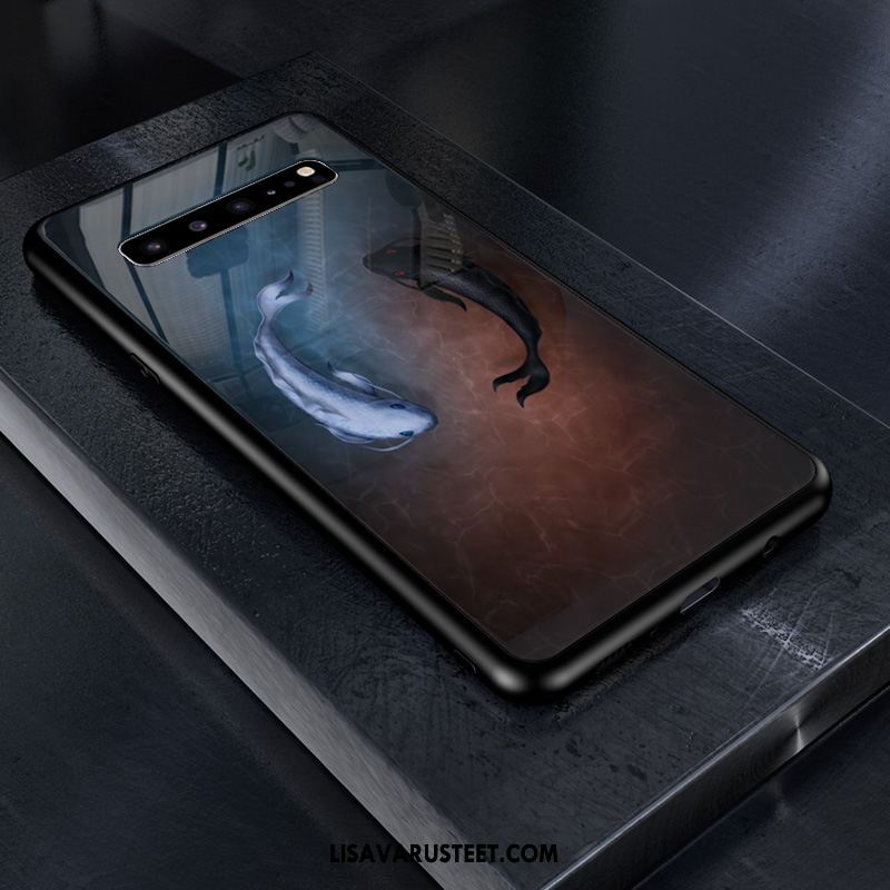 Samsung Galaxy S10 5g Kuoret Trendi Rakastunut Puhelimen Tummansininen Lasi Netistä