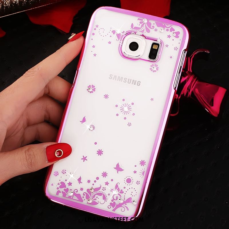 Samsung Galaxy S6 Edge Kuoret Kova Violetti Tähti Strassi Kotelo Kuori Myynti