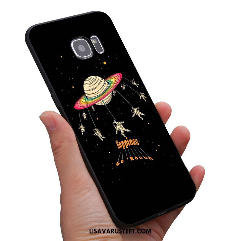 Samsung Galaxy S6 Kuoret Planeetta Luova Musta Pehmeä Neste Suojaus Verkossa