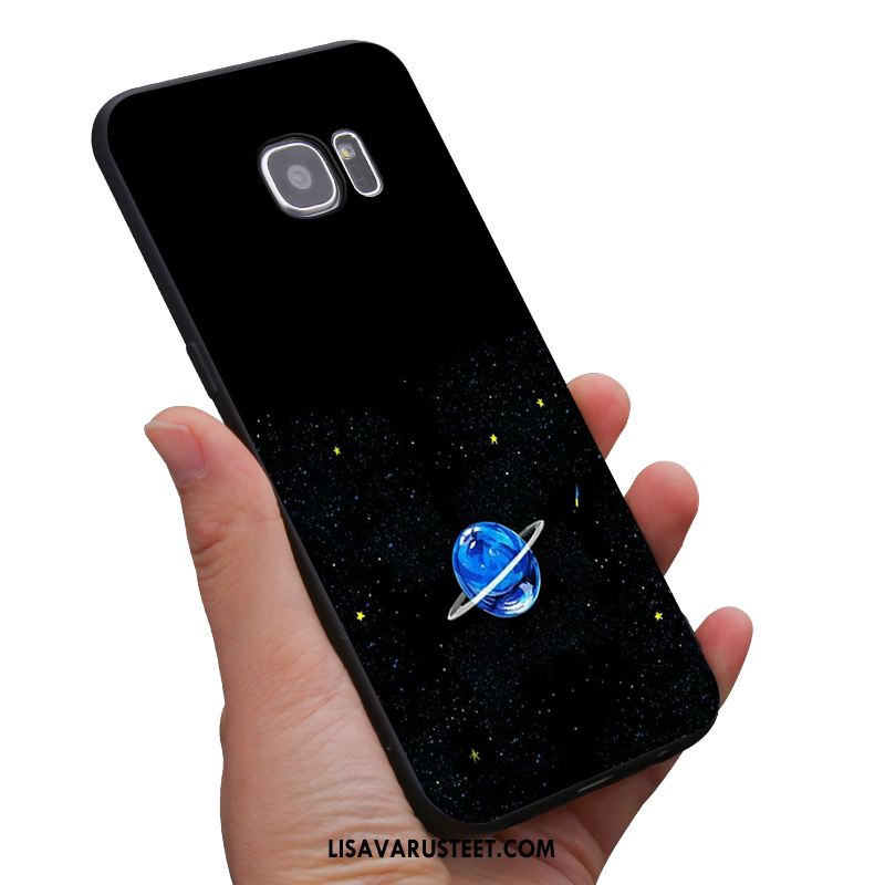 Samsung Galaxy S6 Kuoret Planeetta Luova Musta Pehmeä Neste Suojaus Verkossa