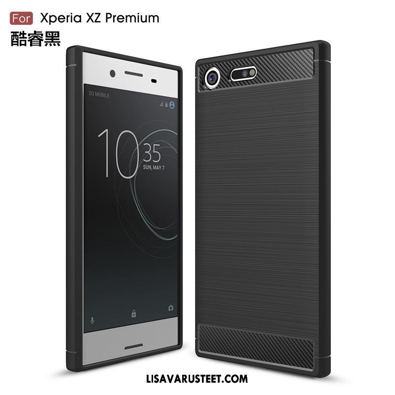 Sony Xperia Xz Premium Kuoret Yksinkertainen Musta Murtumaton Silikoni Liiketoiminta Kuori Osta