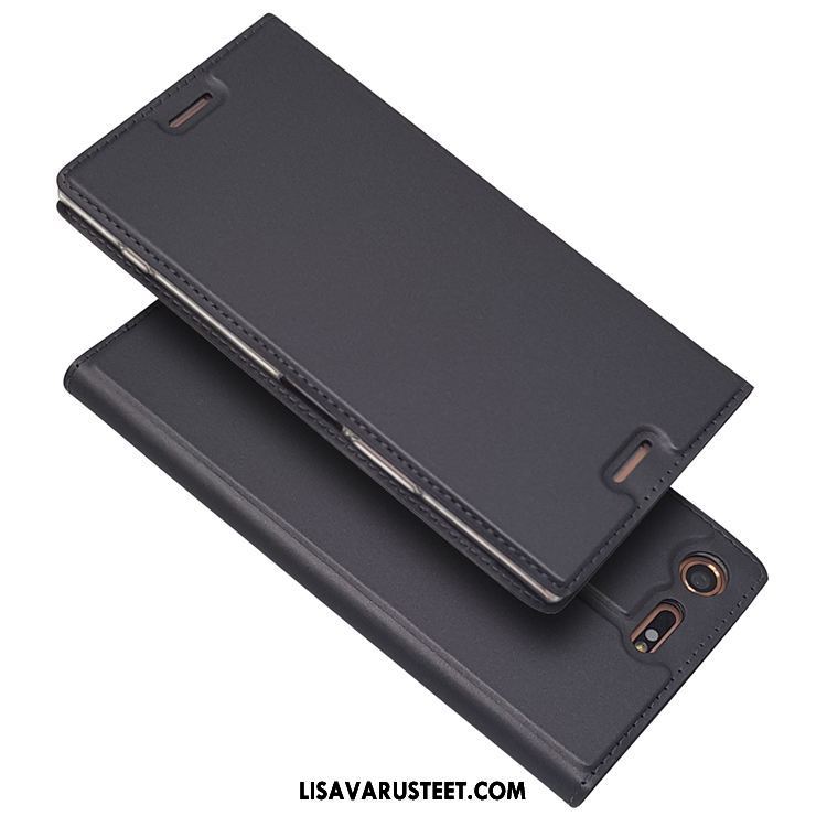 Sony Xperia Xz1 Compact Kuoret Murtumaton Puhelimen Silikoni Nahkakotelo Musta Kuori Osta