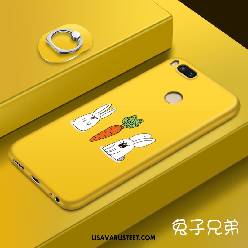Xiaomi Mi A1 Kuoret Pesty Suede Keltainen Pehmeä Neste Persoonallisuus Pieni Halvat