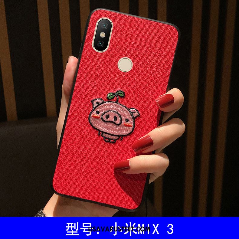Xiaomi Mi Mix 3 Kuoret Suojaus Sarjakuva Kirjonta Pieni Murtumaton Halpa