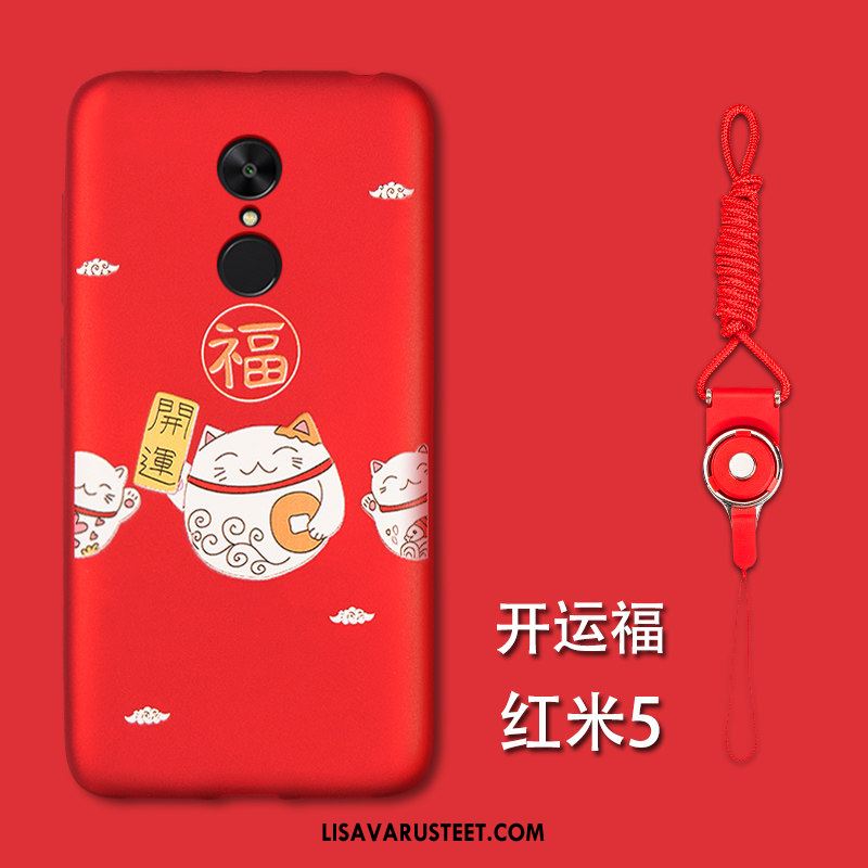 Xiaomi Redmi 5 Kuoret Kotelo Punainen Murtumaton Pehmeä Neste All Inclusive Halpa