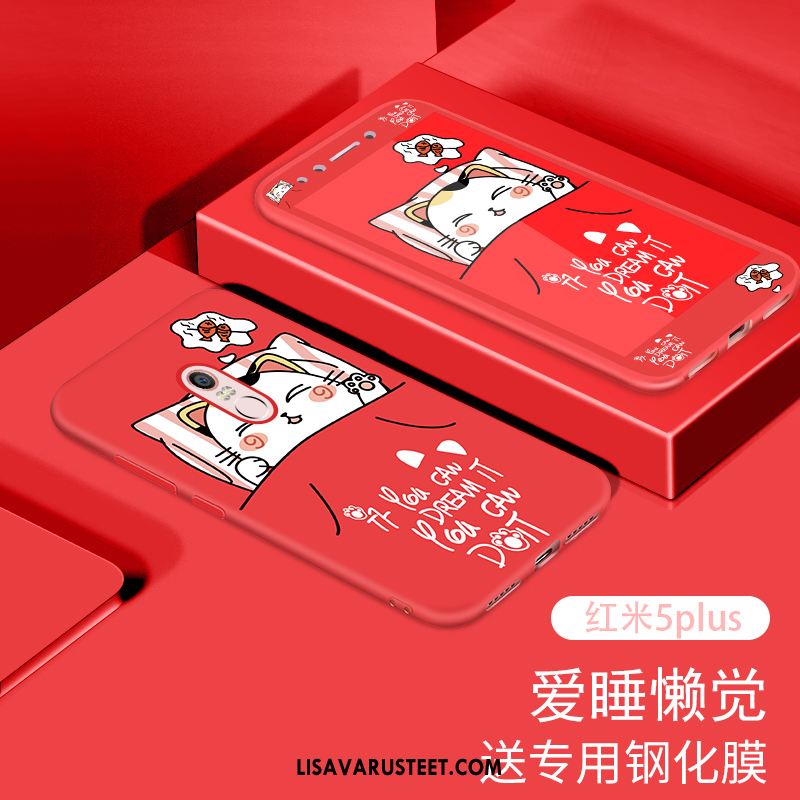 Xiaomi Redmi 5 Plus Kuoret Punainen Suojaus Sarjakuva Kotelo Kuori Verkossa