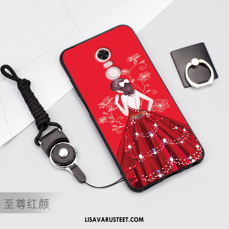 Xiaomi Redmi 5 Plus Kuoret Suojaus Silikoni Punainen Murtumaton Pieni Osta