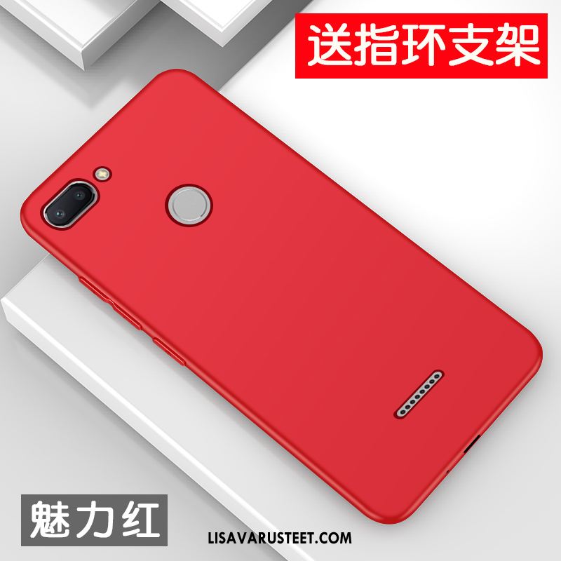 Xiaomi Redmi 6 Kuoret Pehmeä Neste Musta Punainen Pieni Luova Halvat