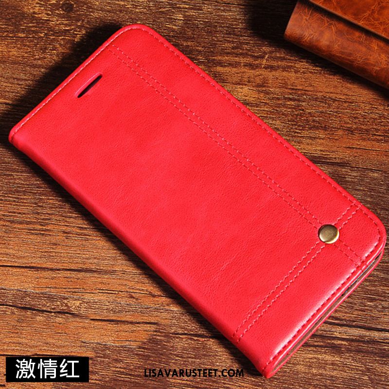 Xiaomi Redmi 6a Kuoret Aito Nahka Trendi Musta Kotelo Nahkakotelo Myynti