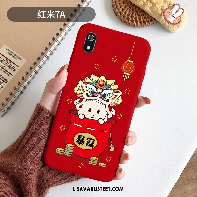 Xiaomi Redmi 7a Kuoret Puhelimen Punainen Trendi Kiinalainen Tyyli Silikoni Osta