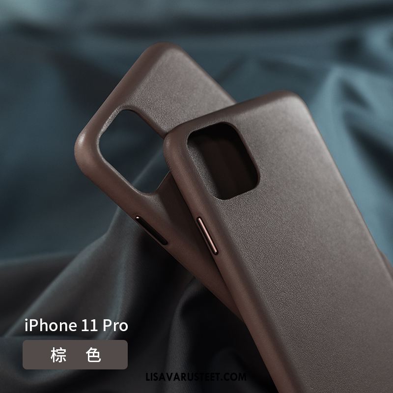 iPhone 11 Pro Kuoret Nahkakotelo All Inclusive Murtumaton Aito Nahka Tide-brändi Myynti