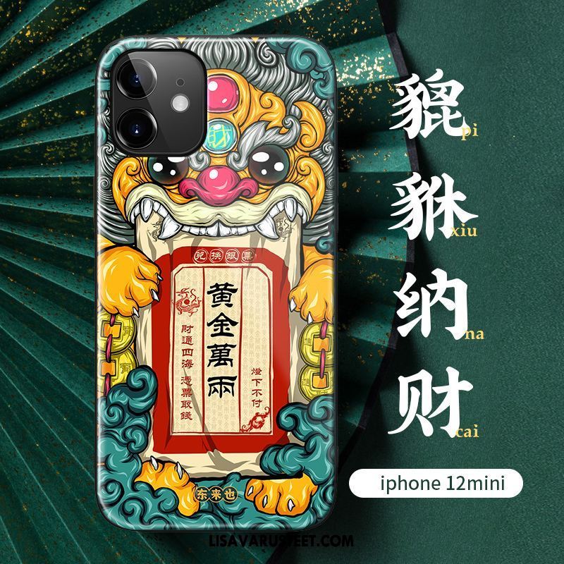 iPhone 12 Mini Kuoret Silikoni Murtumaton Persoonallisuus Vihreä Puhelimen Kauppa