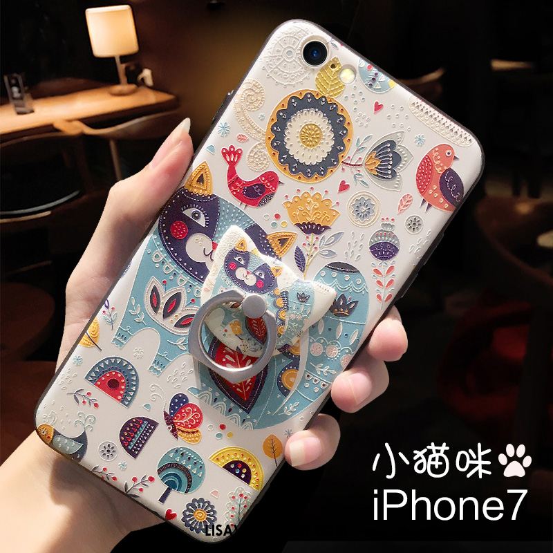 iPhone 7 Kuoret Luova Kiinalainen Tyyli Punainen Pehmeä Neste Kova Kuori Verkossa