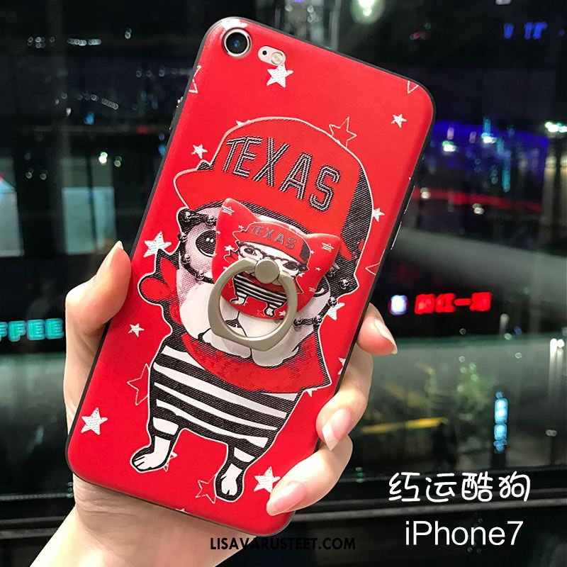 iPhone 7 Kuoret Luova Kiinalainen Tyyli Punainen Pehmeä Neste Kova Kuori Verkossa