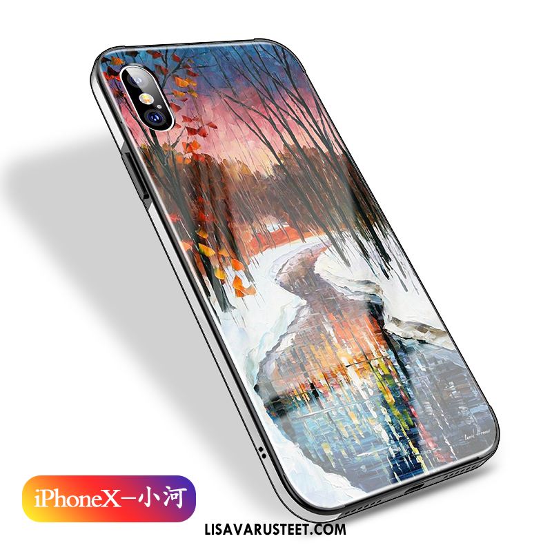 iPhone X Kuoret Metalli Lasi All Inclusive Tide-brändi Murtumaton Kuori Myynti
