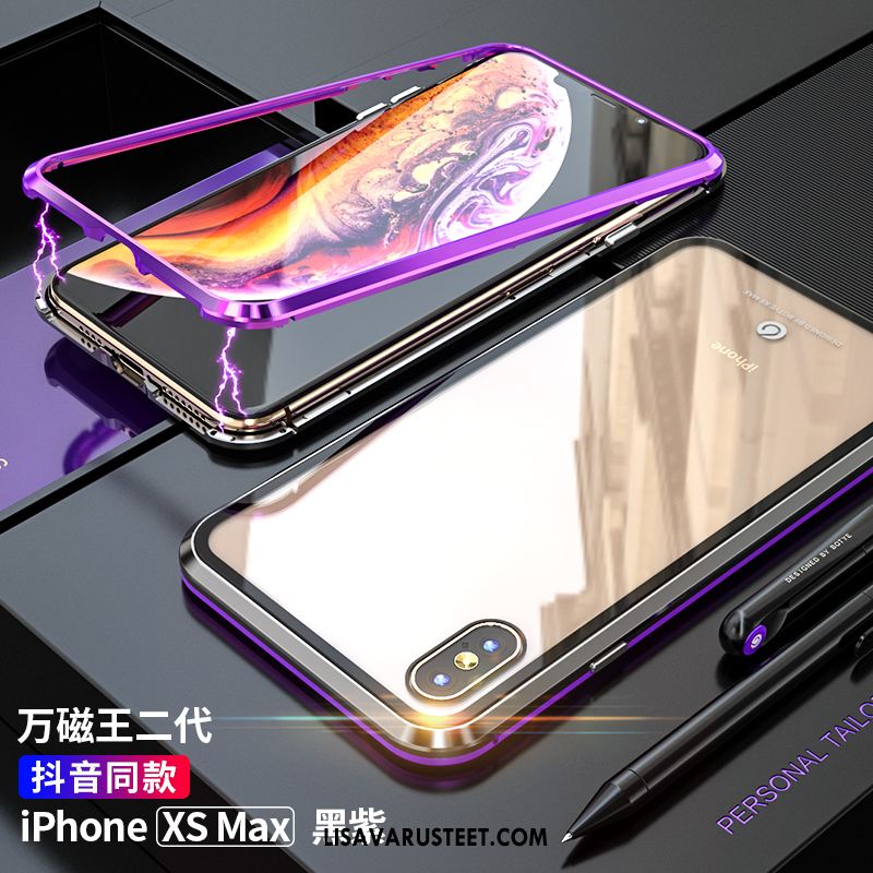 iPhone Xs Max Kuoret Läpinäkyvä Murtumaton Violetti Tide-brändi Uusi Netistä