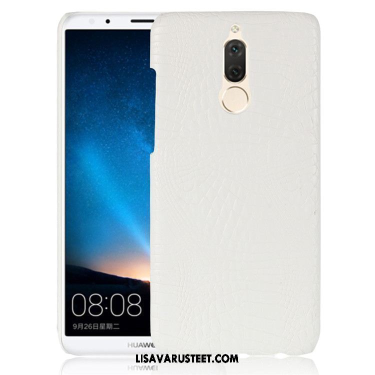 Huawei Mate 10 Lite Kuoret Suojaus Valkoinen Nahka Kuori Kotelo Halvat