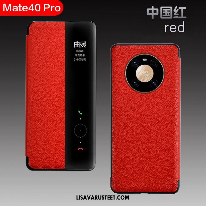 Huawei Mate 40 Pro Kuoret Liiketoiminta Puhelimen Nahka Nahkakotelo Ylellisyys Halvat