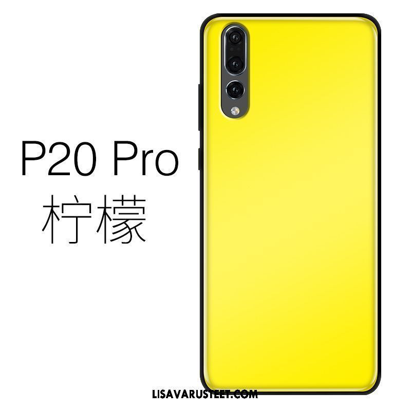 Huawei P20 Pro Kuoret Keltainen Puhelimen Silikoni Ultra Kuori Halpa
