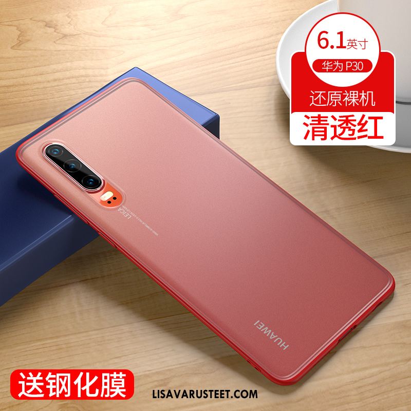 Huawei P30 Kuoret Persoonallisuus Uusi Suojaus Läpinäkyvä Punainen Kuori Kauppa