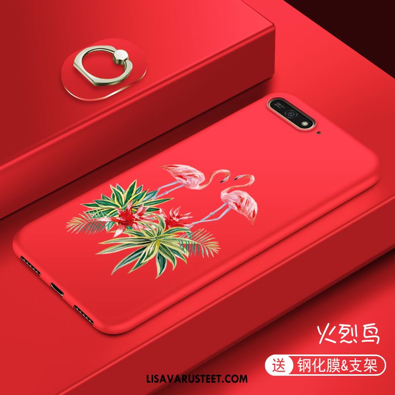 Huawei Y7 2018 Kuoret Silikoni All Inclusive Kotelo Sarjakuva Net Red Netistä