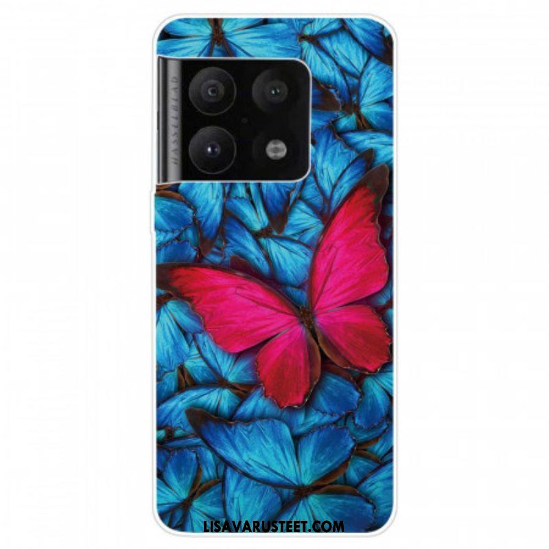 Kuori OnePlus 10 Pro 5G Fuchsia Butterfly Letku