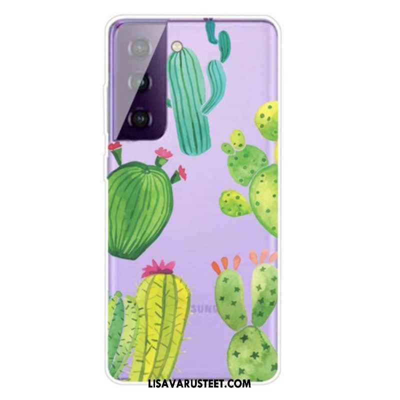 Kuori Samsung Galaxy S21 FE Akvarelli Kaktukset
